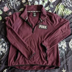 Victoria's Secret PINK Maroon 1/4 Zip